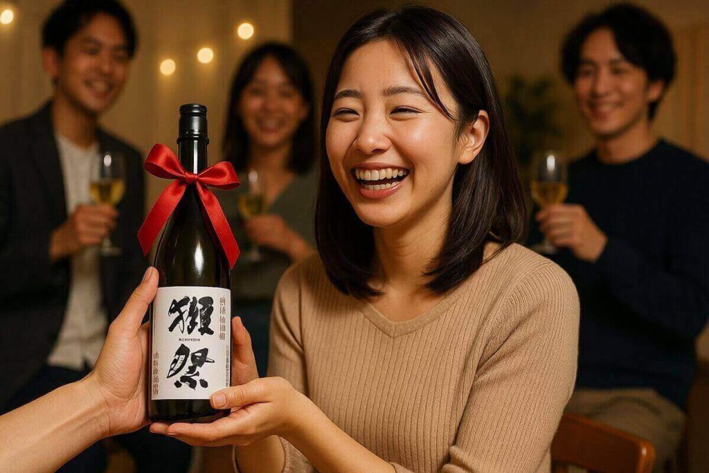 獺祭をプレゼントされた女性