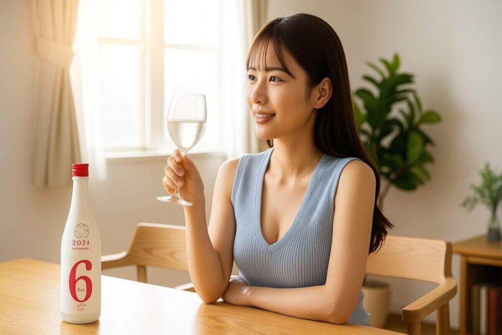 新政のナンバー6を楽しむ女性