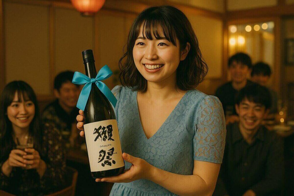 獺祭をプレゼントされた女性
