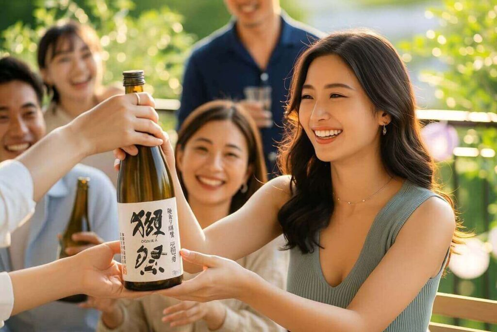 獺祭をプレゼントされた女性
