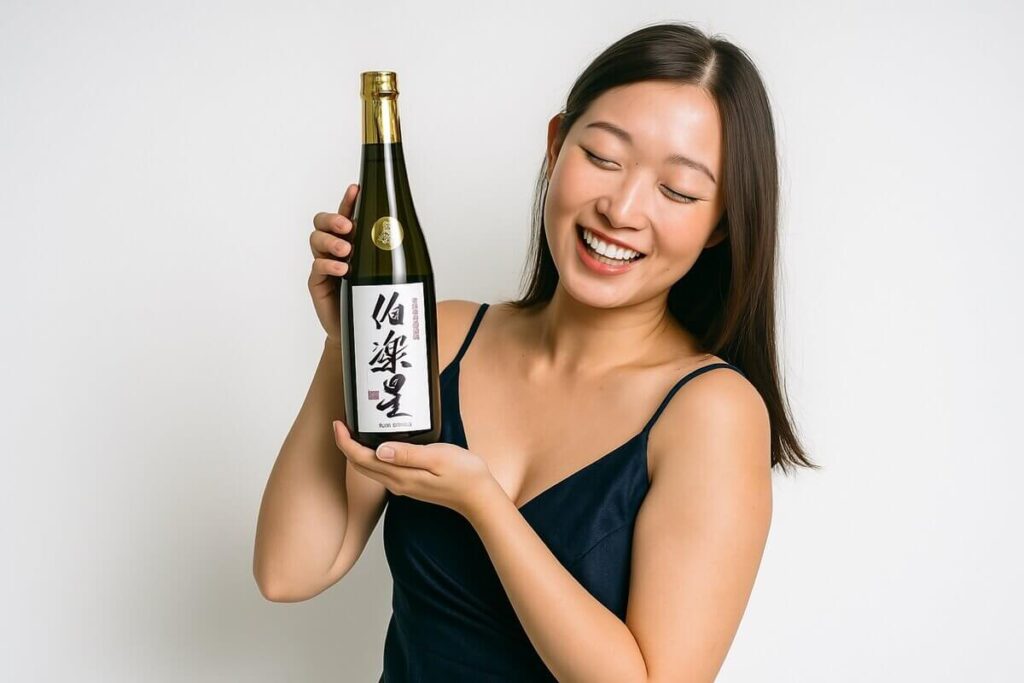 愛宕の松を持つ女性