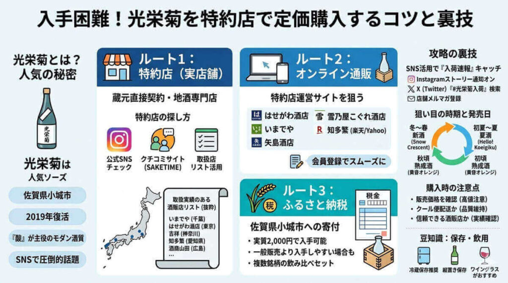 光栄菊がなぜ入手困難なのか？その理由と、定価で購入できる全国の特約店、通販、ふるさと納税ルートを徹底解説。